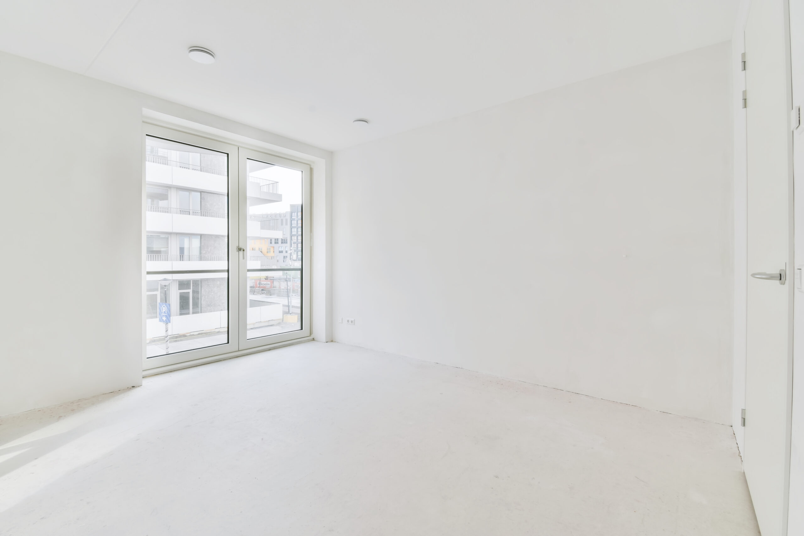 A completely white room