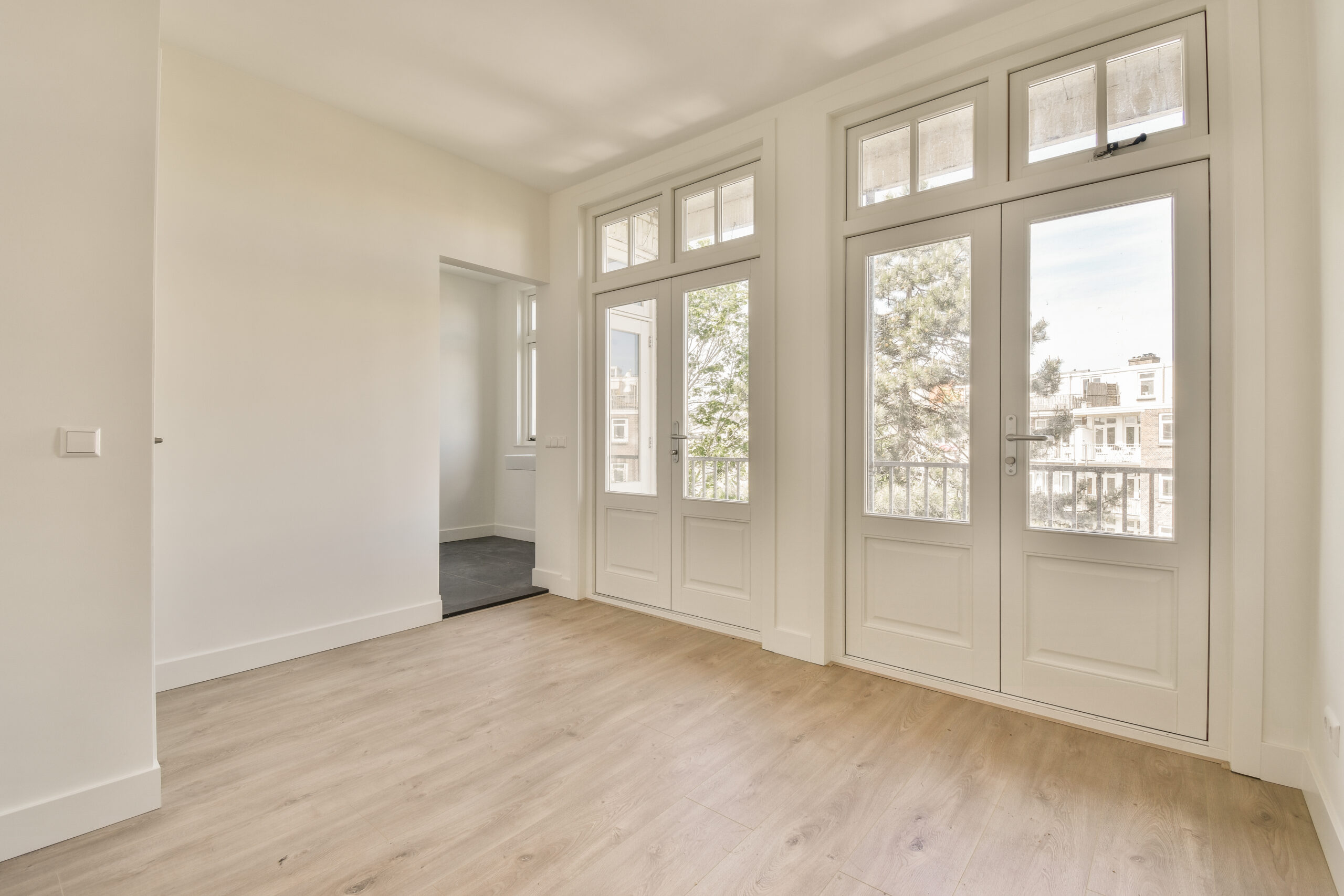 Empty room with window and radiator